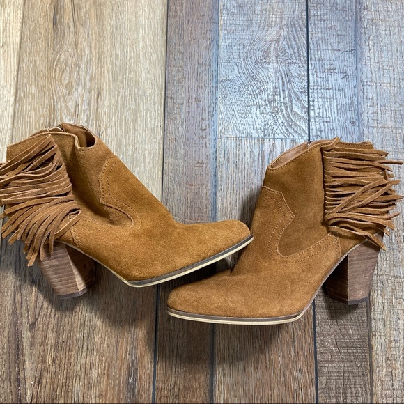 Steve Madden Suede Fringe Booties - Picture 2 of 14